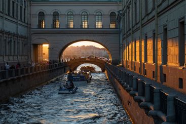 July evening on the Winter Canal. Saint Petersburg