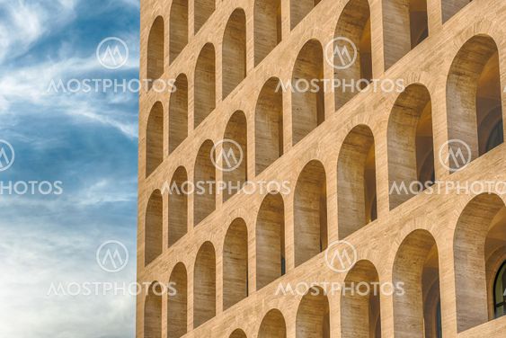 Neoclassical architecture in EUR district, Rome, Italy