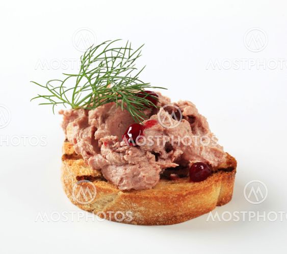 Toasted bread and pate