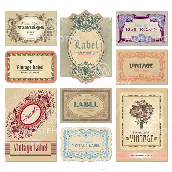 vintage labels set (vector)