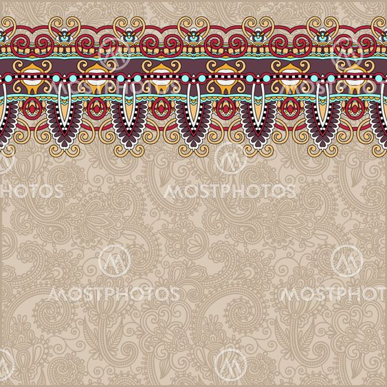 ornamental background with flower ribbon, stripe pattern, greeting card