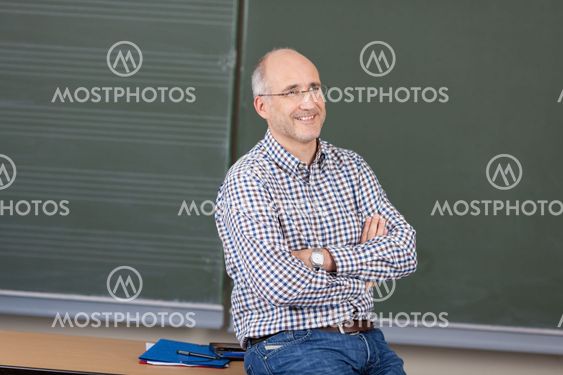 Relaxed friendly male teacher