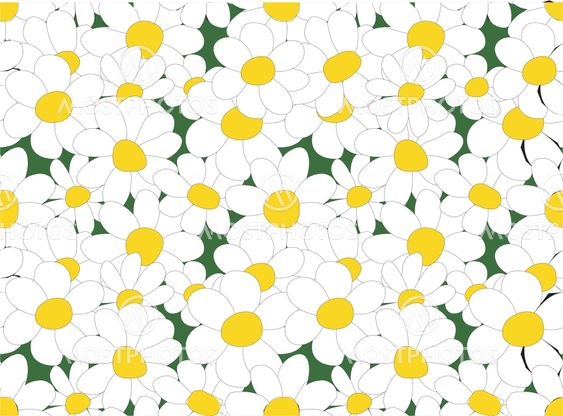 Daisy seamless vector texture