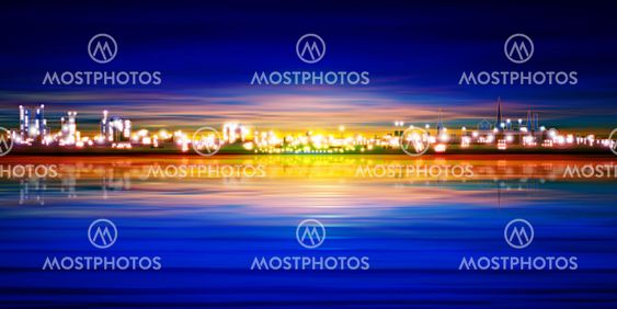 abstract background with silhouette of city