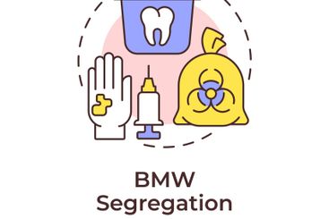Biomedical waste segregation multi color concept icon