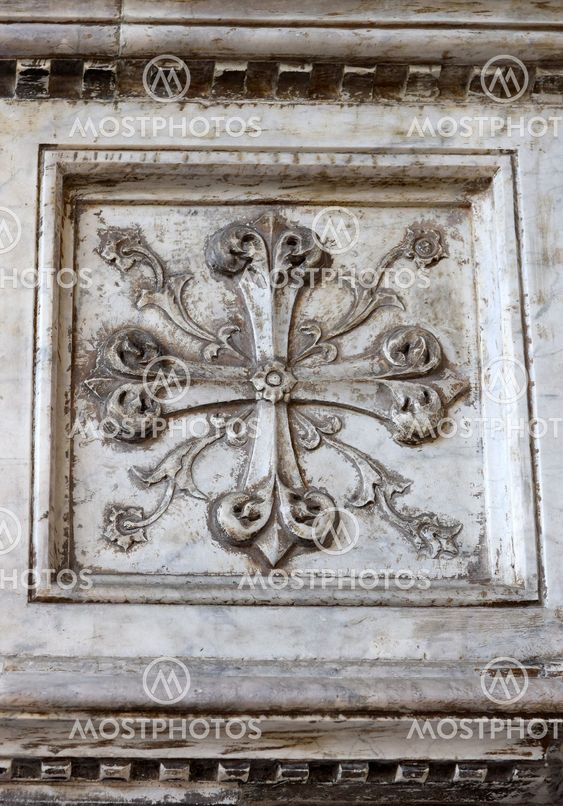 detail of the facade of the Basilica of the Holy Cross, Florence