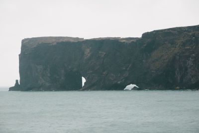 beautiful scenic landscape with cliffs at seashore, vik...