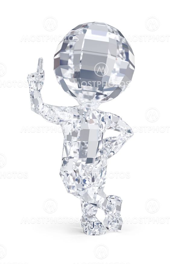 3d small people - diamond man