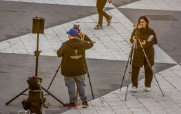 Man förkunnar kristet budskap