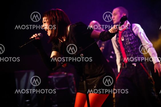 MOSCOW - MARCH 9: Razoom band performs at OTV2 live show on March 9, 2009 in Moscow, Russia