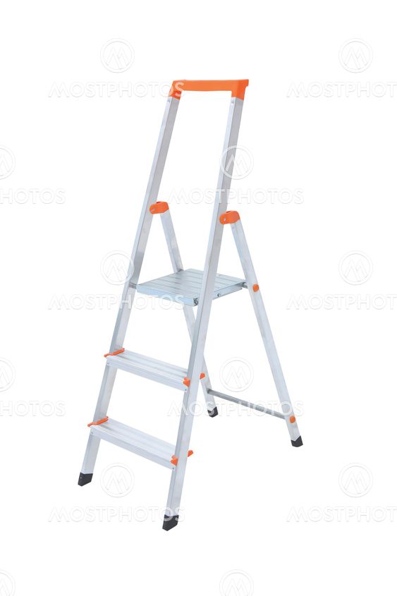Aluminum metal step-ladder