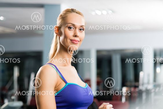 portrait of a girl in a sports club