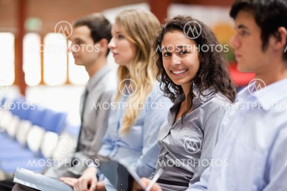Businesswoman smiling at the camera