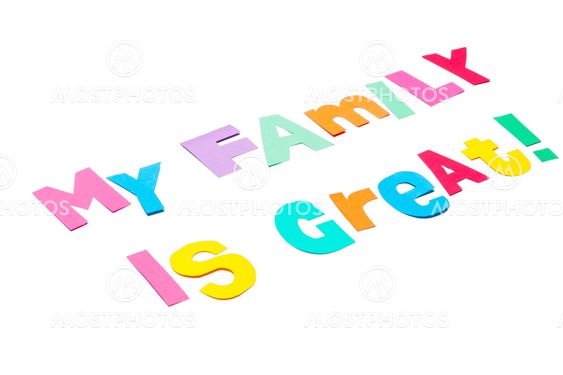 My family is great - white background