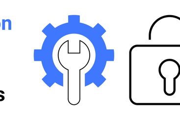 Gear with Wrench, Padlock, and Feather Elements...