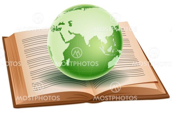 globe on book
