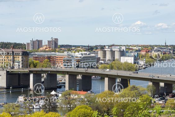 The Liljeholmen bridge that connects Liljeholmen to the...