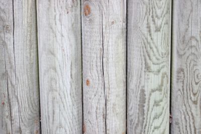 Wooden fence of impregnated poles