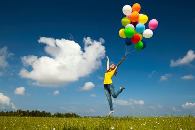 Flying with balloons