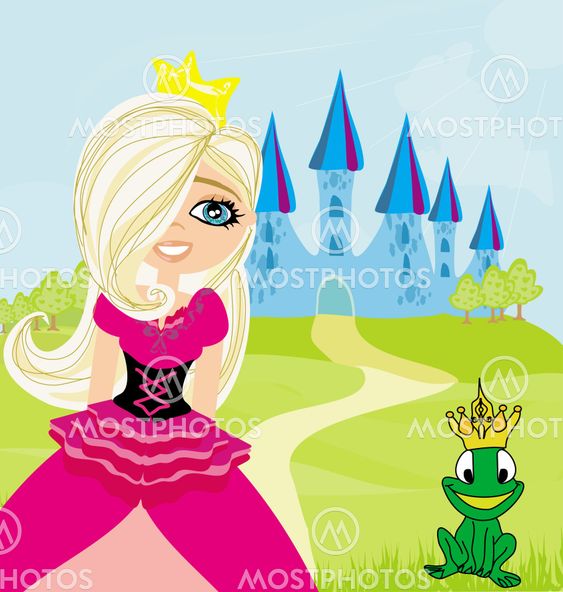 Princess and the Frog in the crown