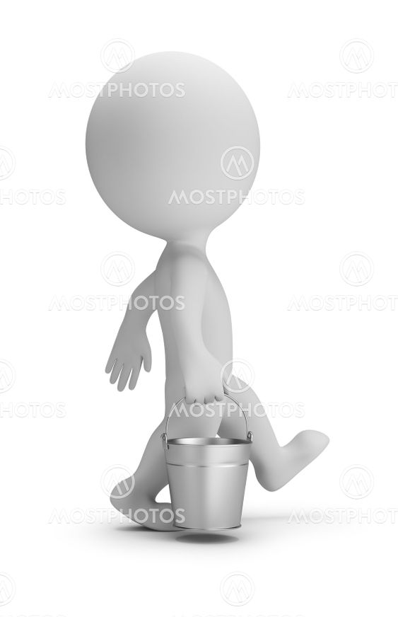3d small people - bucket