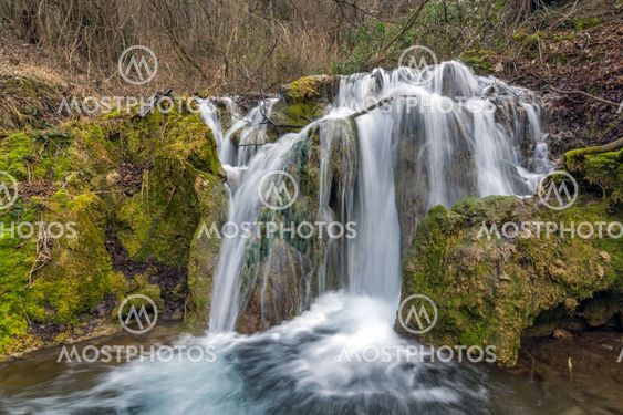 Bachkovo waterfalls cascade in Rhodopes Mountain, Bulgaria