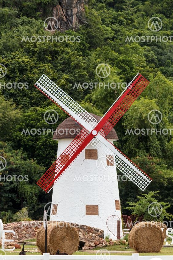 Windmill in the garden.