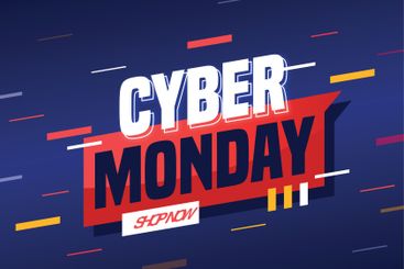 Flat design cyber monday