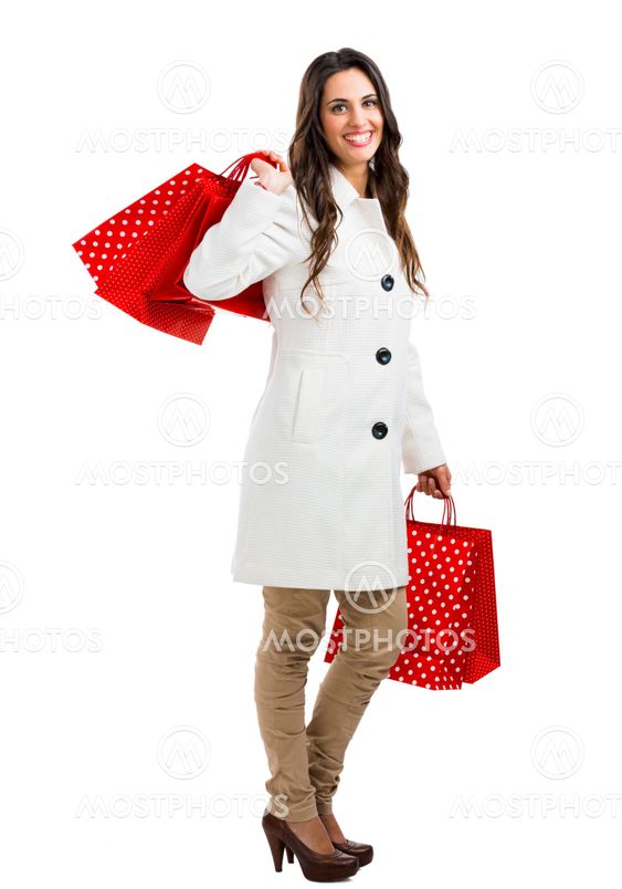 Beautiful woman with shopping bags