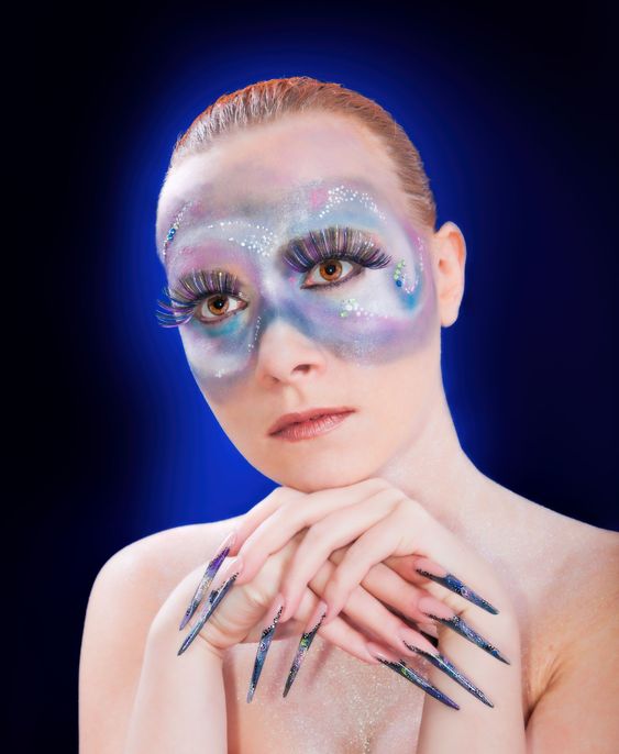 Portrait of a girl with makeup
