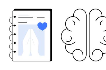 Mind and eCommerce Tech Insights Concept with Notebook,...