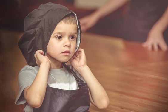 Pizza, children and the concept of cooking