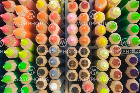 Box of Colorful Pencils