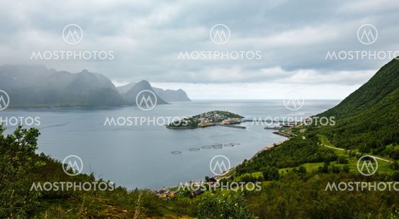 Summer Senja coast, Husoy, Norway