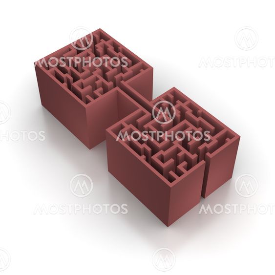 Red connected maze