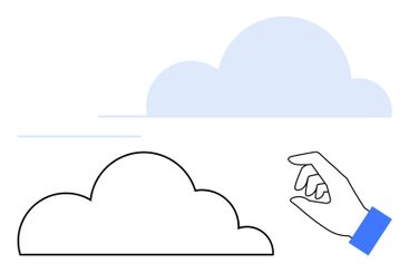 Hand Interacting with Cloud Element for Digital Storage...