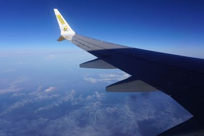 Swiss Alps, Switzerland - May 22, 2023: Ryanair Buzz...