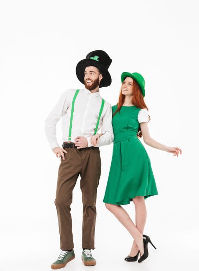 Full length of a happy young couple