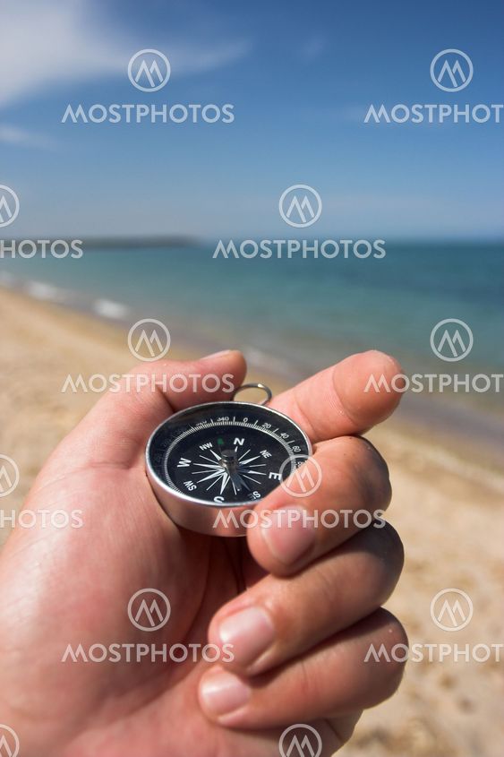 compass in the hand