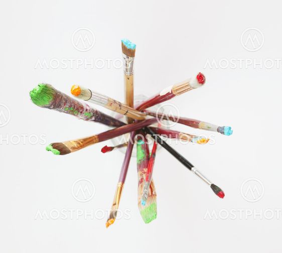 Piantbrushes in a Glass Jar
