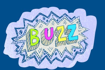 buzz popart sticker vector
