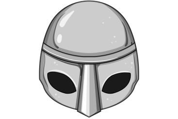 scandinavia viking helmet cartoon vector illustration
