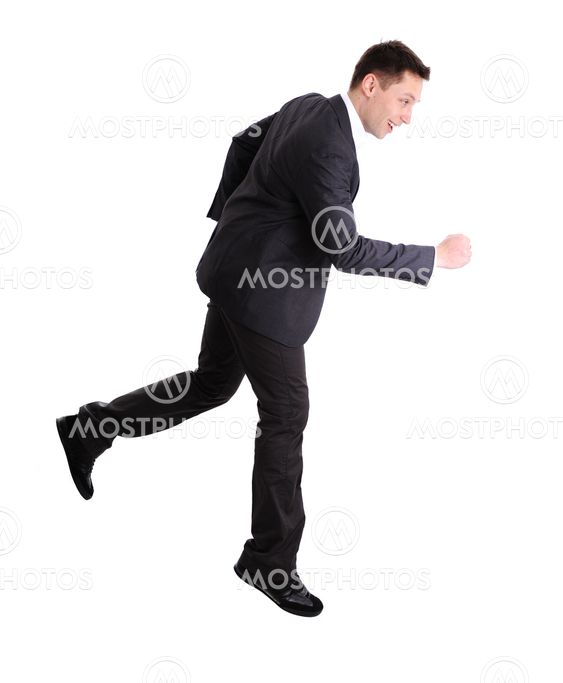 Business man running