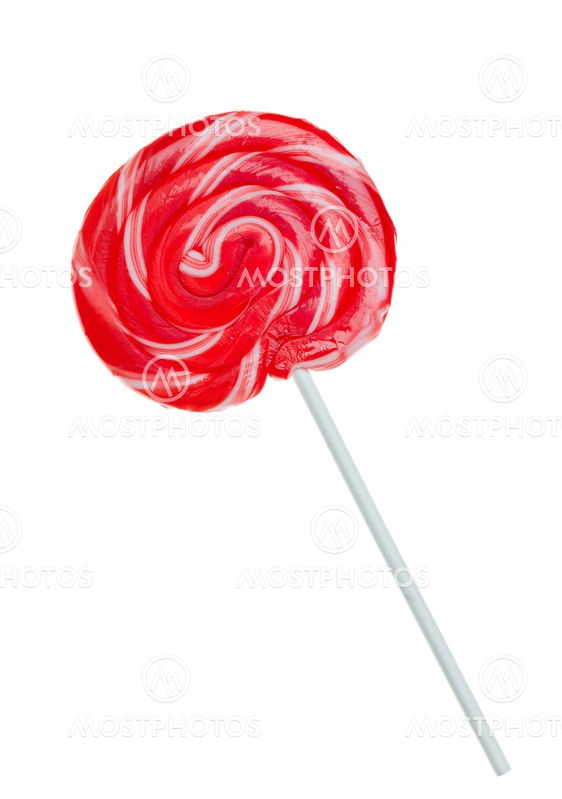 Red Spiral lollipop