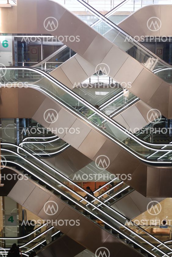 Escalators at the mall