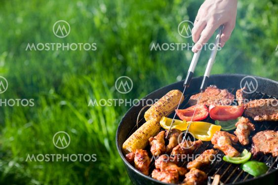 Grilling at summer weekend