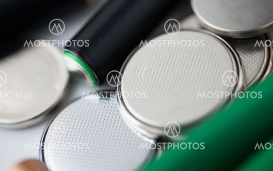 close up of alkaline batteries