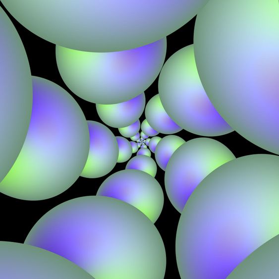 Green and Lilac Sphere Spiral