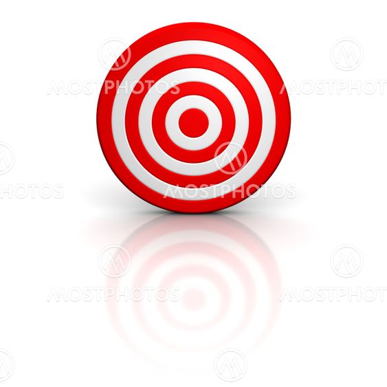 Red target with reflection