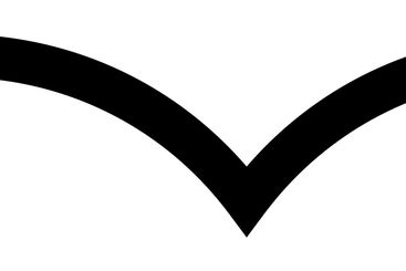 Minimalistic feather, curved line, and cloud arrangement...